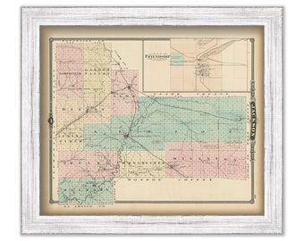 JACKSON COUNTY, Wisconsin 1878 Map, Replica or Genuine Original