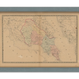 ST. MARYS COUNTY, Maryland 1866 Map, Replica or Genuine Original