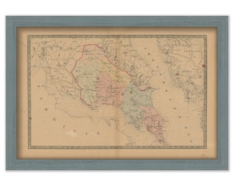 ST. MARYS COUNTY, Maryland 1866 Map, Replica or Genuine Original