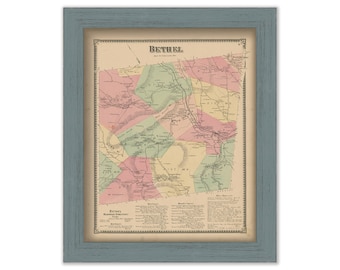 BETHEL, Windsor County, Vermont 1869 Map - Replica or Genuine ORIGINAL