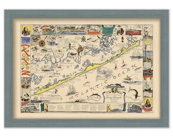 LONG BEACH ISLAND, New Jersey -  Pictorial Map