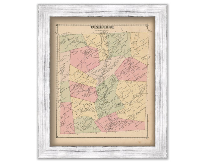 TUNBRIDGE, Vermont 1877 Map - Replica or Genuine ORIGINAL