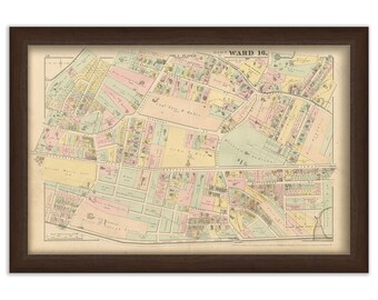 Map of Part of Dorchester - 1874 Ward 16 Plate K. - Replica or Genuine Original