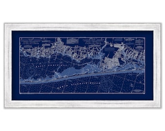 Great South Beach, Long Island, New York 2003 NOAA Chart Blueprint