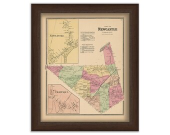 Town of NEWCASTLE, New York 1868 Map