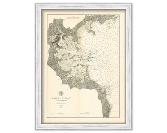 BOSTON BAY and HARBOR, Massachusetts 1879 Nautical Chart
