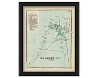 Village of BERNARDSTON, Massachusetts 1871 Map