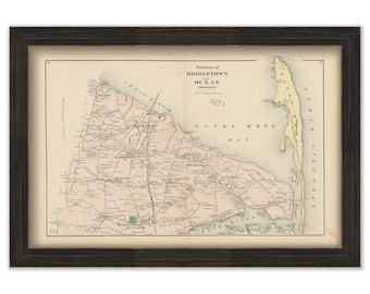 MIDDLETOWN and OCEAN Townships, New Jersey 1873 Map - Replica or Genuine ORIGINAL