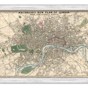 LONDON, ENGLAND 1853 MAP