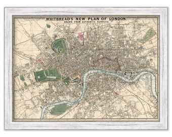 LONDON, ENGLAND 1853 MAP