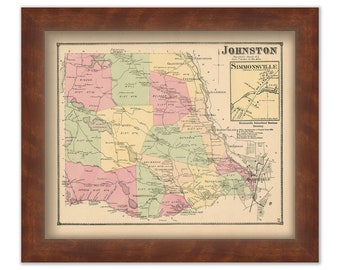 JOHNSTON, Rhode Island 1870 Map
