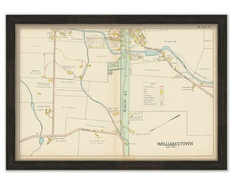 WILLIAMSTOWN Center, Massachusetts 1904 Map - Replica or Genuine ORIGINAL