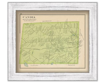 CANDIA, New Hampshire 1892 Map