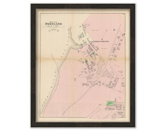 PORTLAND, Maine 1871 Map, Replica or Genuine ORIGINAL