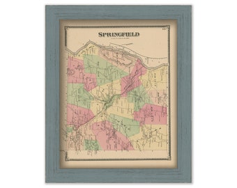 SPRINGFIELD, Windsor County, Vermont 1869 Map - Replica or Genuine ORIGINAL