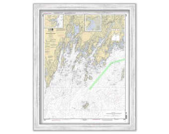 MONHEGAN ISLAND and Muscongus Bay, Maine - Nautical Chart 2011