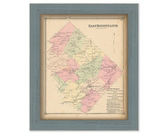 EAST MONTPELIER, Vermont - 1873 Map