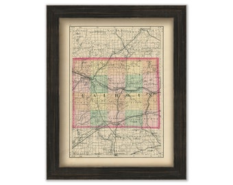 CALHOUN COUNTY, Michigan 1873 Map - Replica or Genuine Original