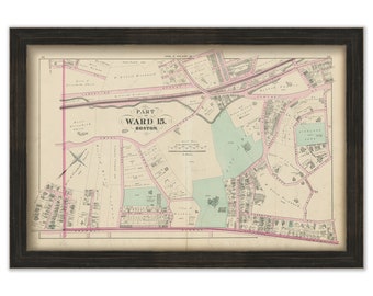 ROXBURY, Massachusetts 1873 Map, Vol. 2 Plate M  - Replica or GENUINE ORIGINAL