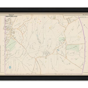 Brookline, Massachusetts 1888 Map