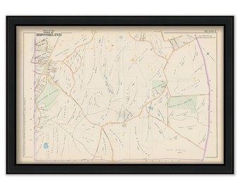 Brookline, Massachusetts 1888 Map