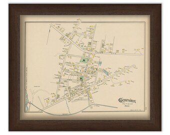 WAYLAND, Massachusetts 1889 Map - Replica or Genuine ORIGINAL