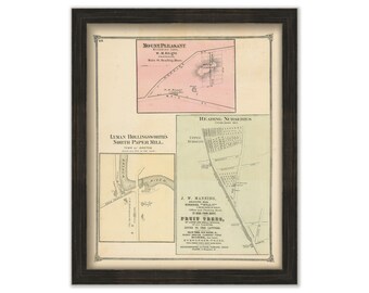 READING NURSERIES, Massachusetts 1875 Map - Replica or Genuine ORIGINAL