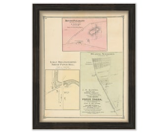 READING NURSERIES, Massachusetts 1875 Map - Replica or Genuine ORIGINAL