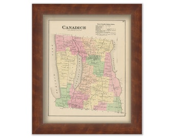 CANADICE, ONTARIO COUNTY, New York 1874 Map