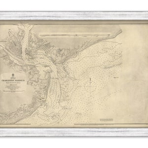 CHARLESTON HARBOR, South Carolina  -  1882 Nautical Chart