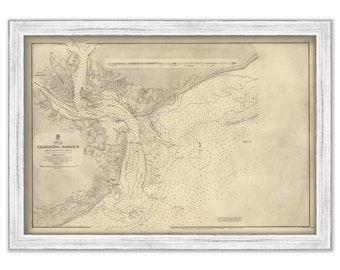 CHARLESTON HARBOR, South Carolina  -  1882 Nautical Chart