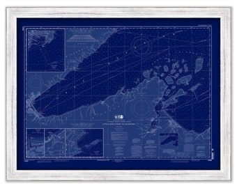 Little Girls Point to Silver Bay, Michigan  -  2014 Nautical Chart Blueprint