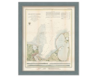 Edgartown Harbor, Martha's Vineyard, Massachusetts Chart published in 1848