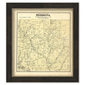 HENRIETTA, Richland County, Wisconsin 1874 map