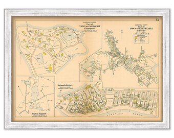 Villages of Chapoguoit, Falmouth, Falmouth Heights and Osterville, Town of Barnstable, Massachusetts 1910