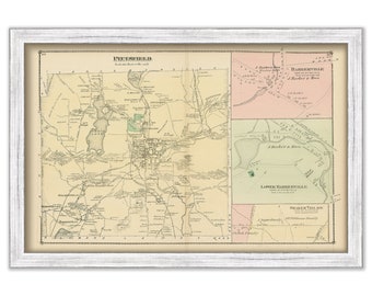 PITTSFIELD, Massachusetts 1871 Map - Replica or Genuine ORIGINAL