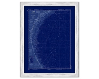 Charleston, South Carolina to Cape Canaveral, Florida -  2010 Nautical Chart Blueprint