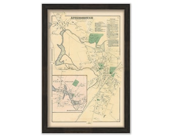 ATTLEBORO, Massachusetts 1871 Map - Replica or GENUINE ORIGINAL