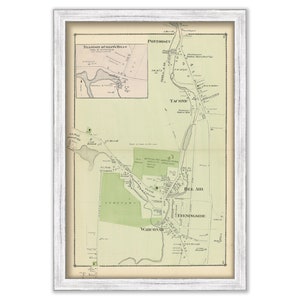 Village of PITTSFIELD, Massachusetts 1871 Map - Replica or Genuine ORIGINAL
