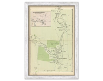 Village of PITTSFIELD, Massachusetts 1871 Map - Replica or Genuine ORIGINAL