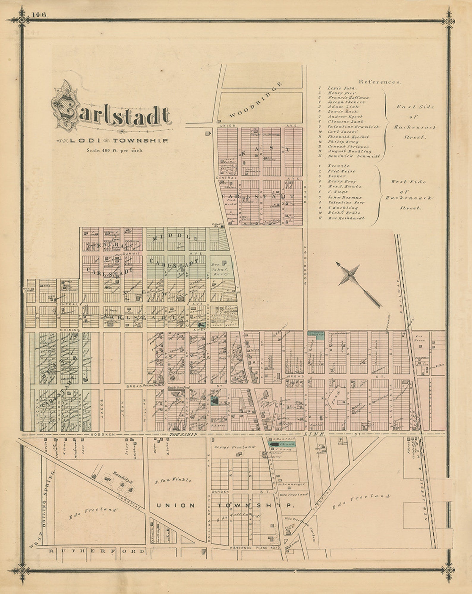 CARLSTADT New Jersey 1876 Replica or GENUINE ORIGINAL Etsy