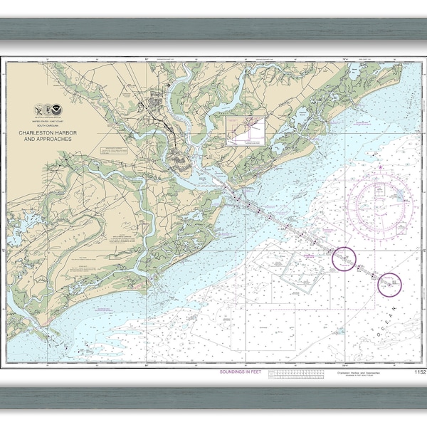 CHARLESTON HARBOR, South Carolina - Nautical Chart 2015