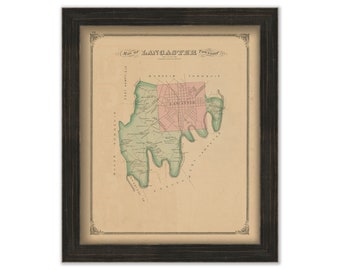 LANCASTER Township, Pennsylvania 1875 Map - Replica or GENUINE ORIGINAL