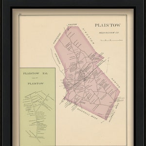 PLAISTOW, New Hampshire 1892 Map image 7