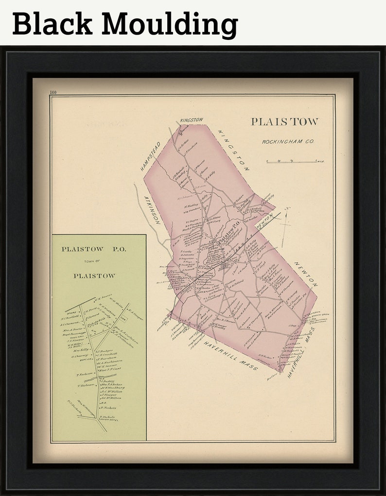 PLAISTOW, New Hampshire 1892 Map image 7