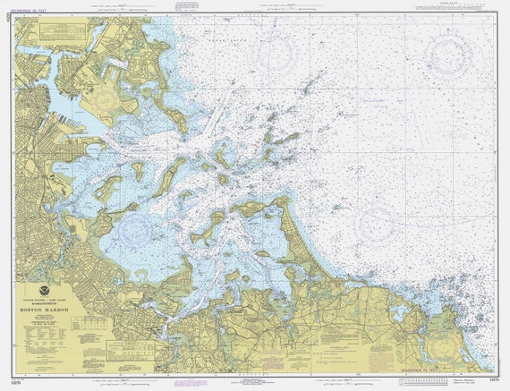 Boston Harbor Nautical Chart