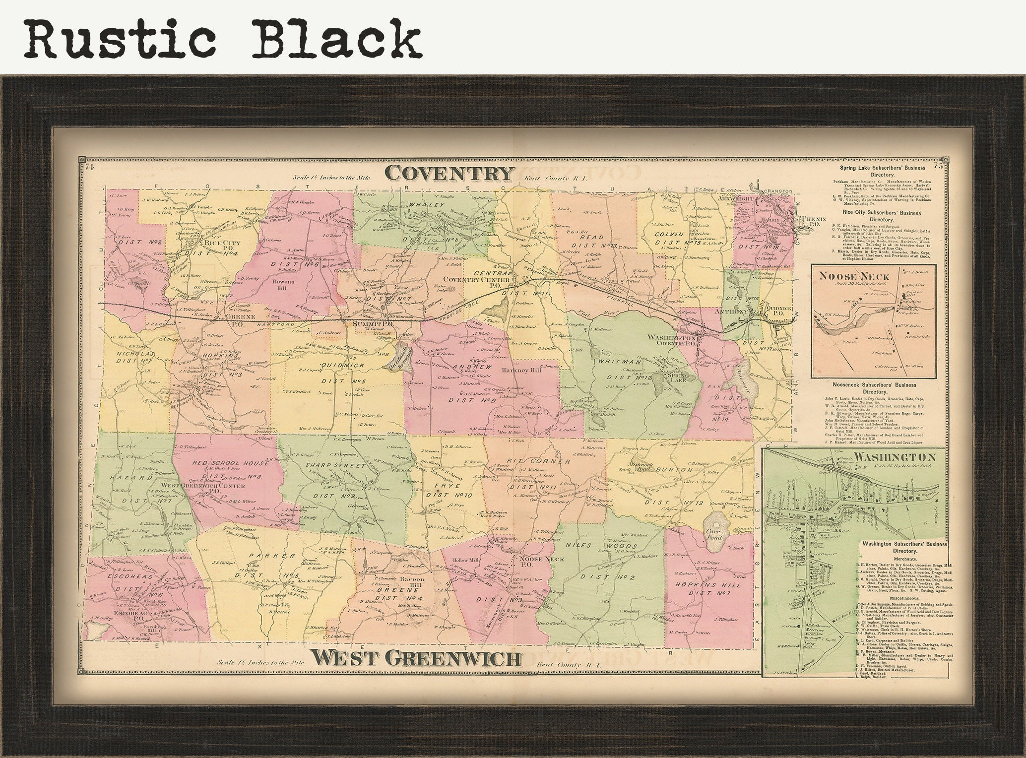 West Greenwich Ri Plat Maps Coventry And West Greenwich, Rhode Island 1870 Map
