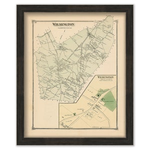 Town of WILMINGTON, Massachusetts 1875 Map