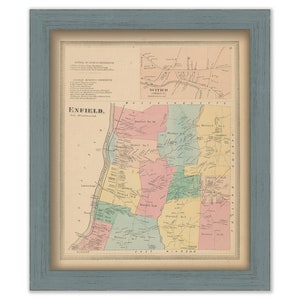ENFIELD, Hartford County, Connecticut, 1869 Map, Replica or GENUINE ORIGINAL