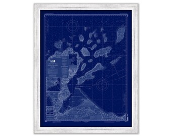 APOSTIC ISLANDS, Minnesota  -  2014 Nautical Chart Blueprint